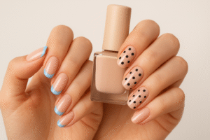 Leia mais sobre o artigo Nail Art de Farmácia: O Guia da Francesinha Moderna e Designs Minimalistas para Fazer em Casa